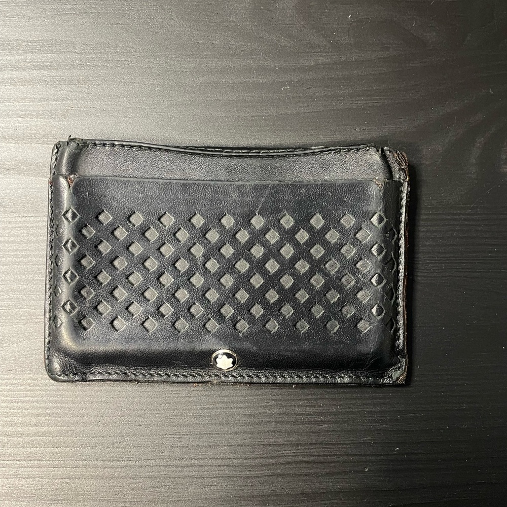 Black Leather Card Holder